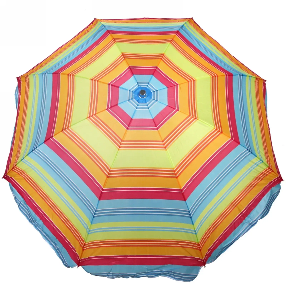 Зонт пляжный D=240см, h-220см «Радужные мгновения» с механизмом наклона ДоброСад