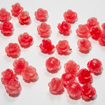 Подвеска резная "Роза", 8,5*10мм, поперечное отверстие, коралловая пудра