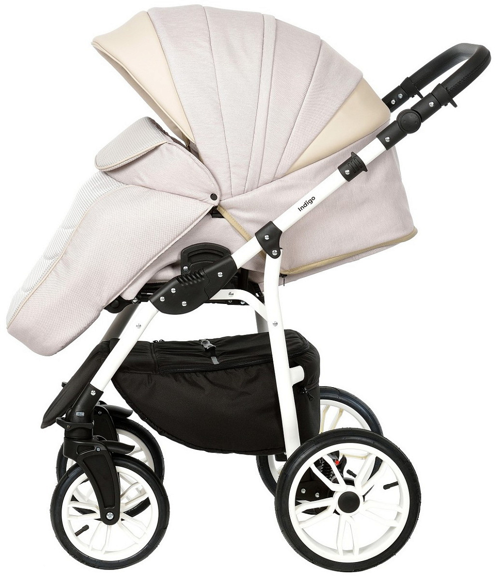 Детская коляска Indigo Indigo New 3 в 1 с автокреслом Avionaut Cosmo Beige In01 бежевый