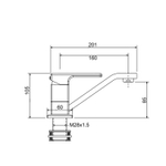 Смеситель для кухни 35k G4517-8 GAPPO длинный пов. излив, п/гайку, БЕЛЫЙ-хром