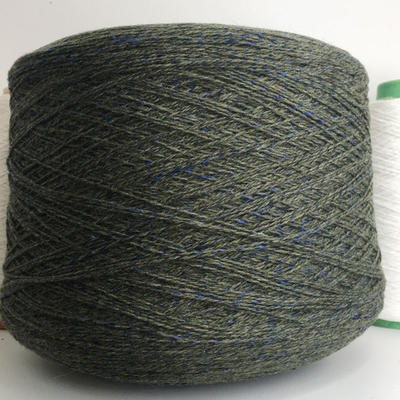 ONDINACOT  - Millefili; 12% хлопок, 66% шерсть, 6% лен,  16% п/а; 610м/100гр; col.133140 Темно-зеленый с синей нитью