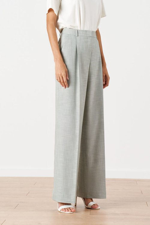 31138 Брюки женские (серо-зеленый)