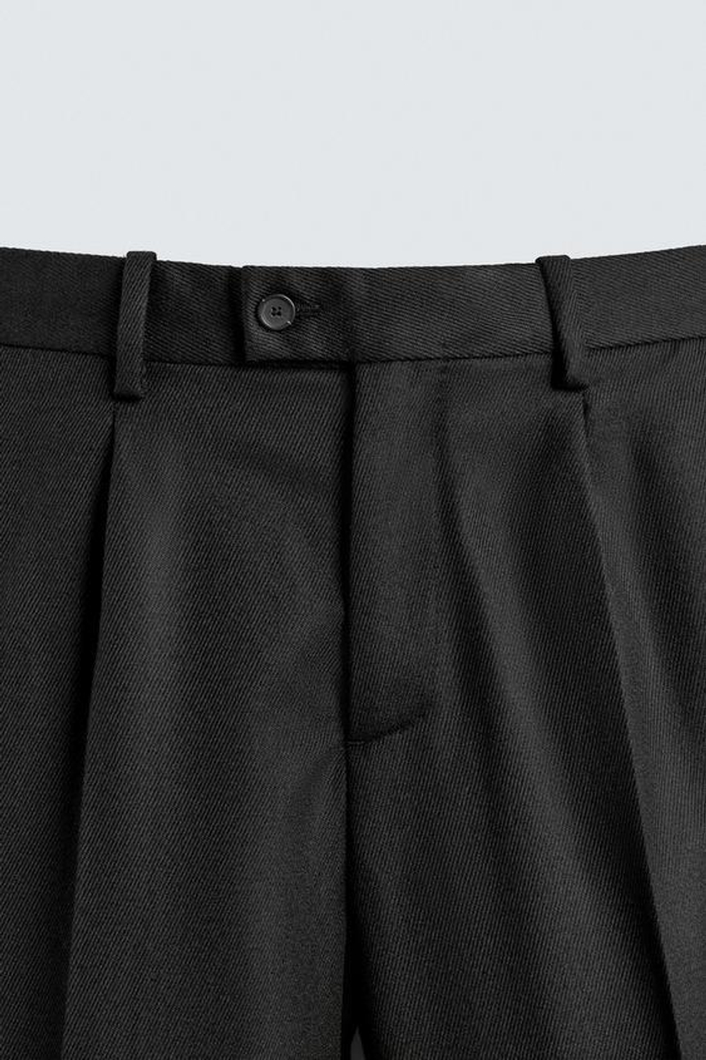 ZARA БРЮКИ ИЗ 100% ШЕРСТИ, ЧЕРНЫЙ