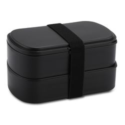 Ланч-бокс с приборами Food Time, 1 л, черный
