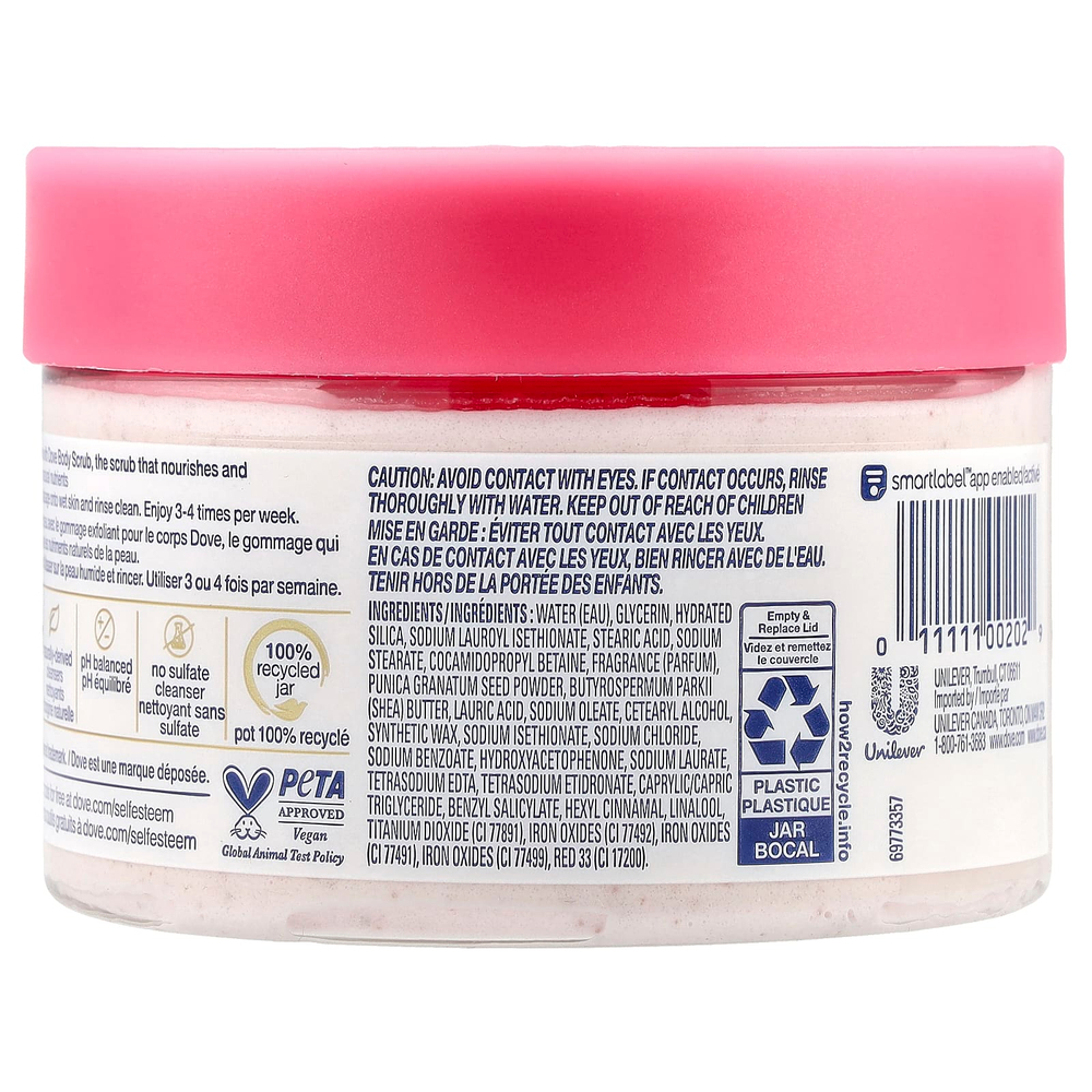 Dove, Скраб для тела, семена граната и масло ши, 298 г (10,5 унции)