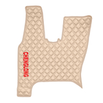 Ковры CHENGLONG (экокожа, бежевый, бежевый кант, красная вышивка)