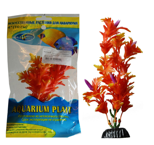 Растение пластиковое "Биодизайн" синема красно-оранжевая, 10см.