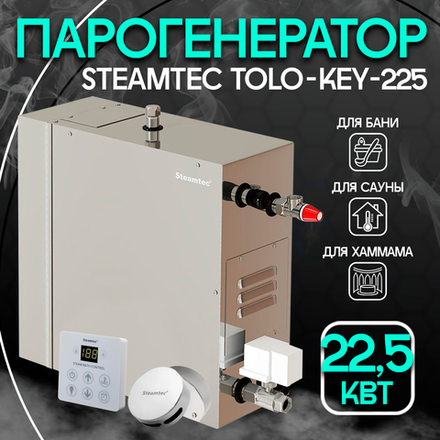 Steamtec TOLO KEY 225 - 22,5 кВт (стандартный модуль управления), парогенератор для хамама и турецкой бани