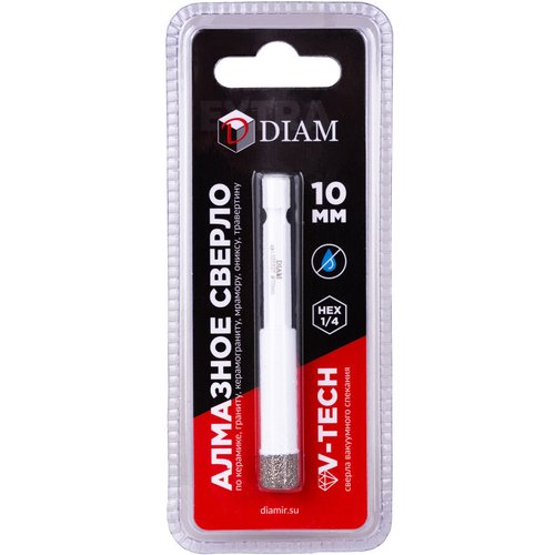 Сверло алмазное DIAM HEX-E Extra Line V-TECH 10x35x1/4 по керамике   320327