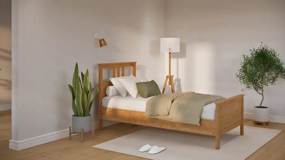 Кровать - аналог IKEA HEMNES / ХЕМНЭС/ ХЕМНЕС / КЫМОР / ИКЕА 90х200 см, светло-коричневый