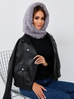 Капор зимний вязаный капюшон на флисе