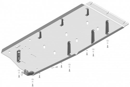 Защита топливного бака (только версия Long) (5 мм, алюминий) для Volkswagen Transporter/Caravelle/Multivan T6.1 2020- Motodor.32721
