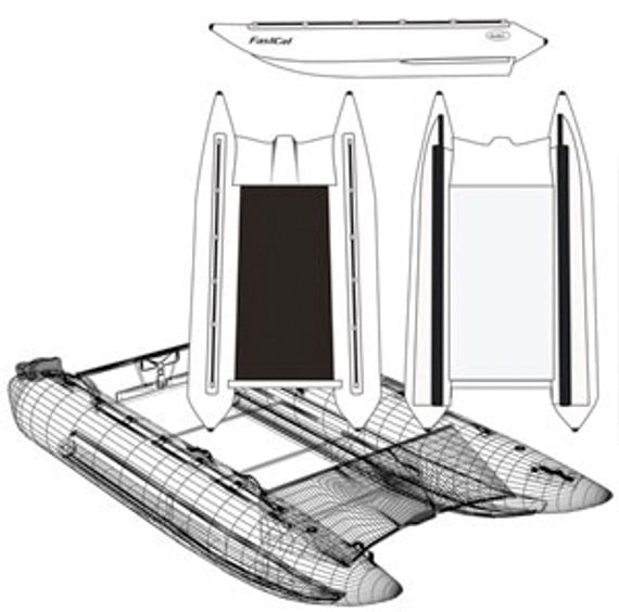Надувной катамаран Badger FS 380 White