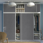 Фетровая панель раздвижной двери - IKEA LARKOLLEN/ЛАРКОЛЛЕН ИКЕА, 235х80 см, серый