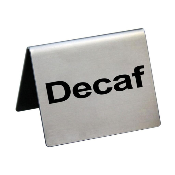 Табличка "Decaf" 5*4 см, сталь, P.L. Proff Cuisine