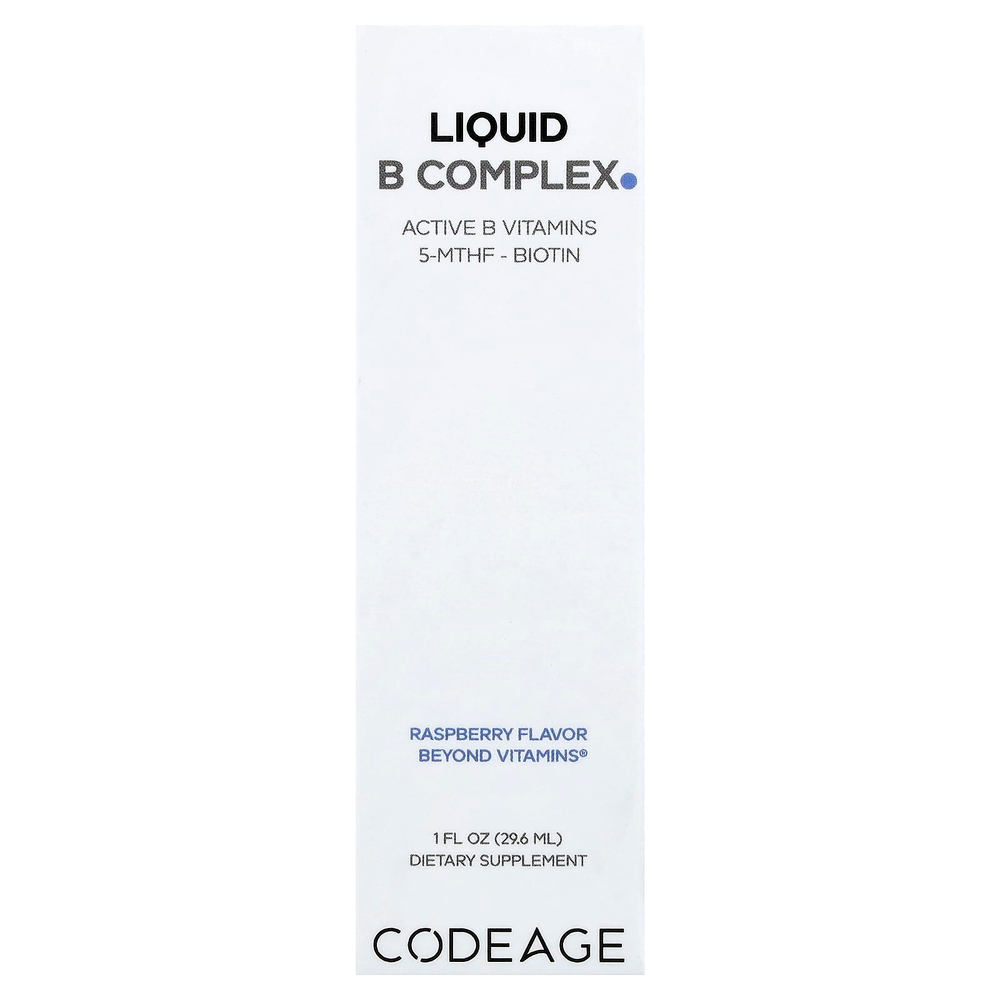 Codeage, жидкий комплекс витаминов группы B, малина, 29,6 мл (1 жидк. унция)