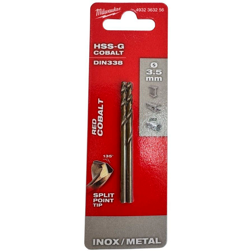 Сверло по металлу Milwaukee HSS-CO 3,5мм (2шт)