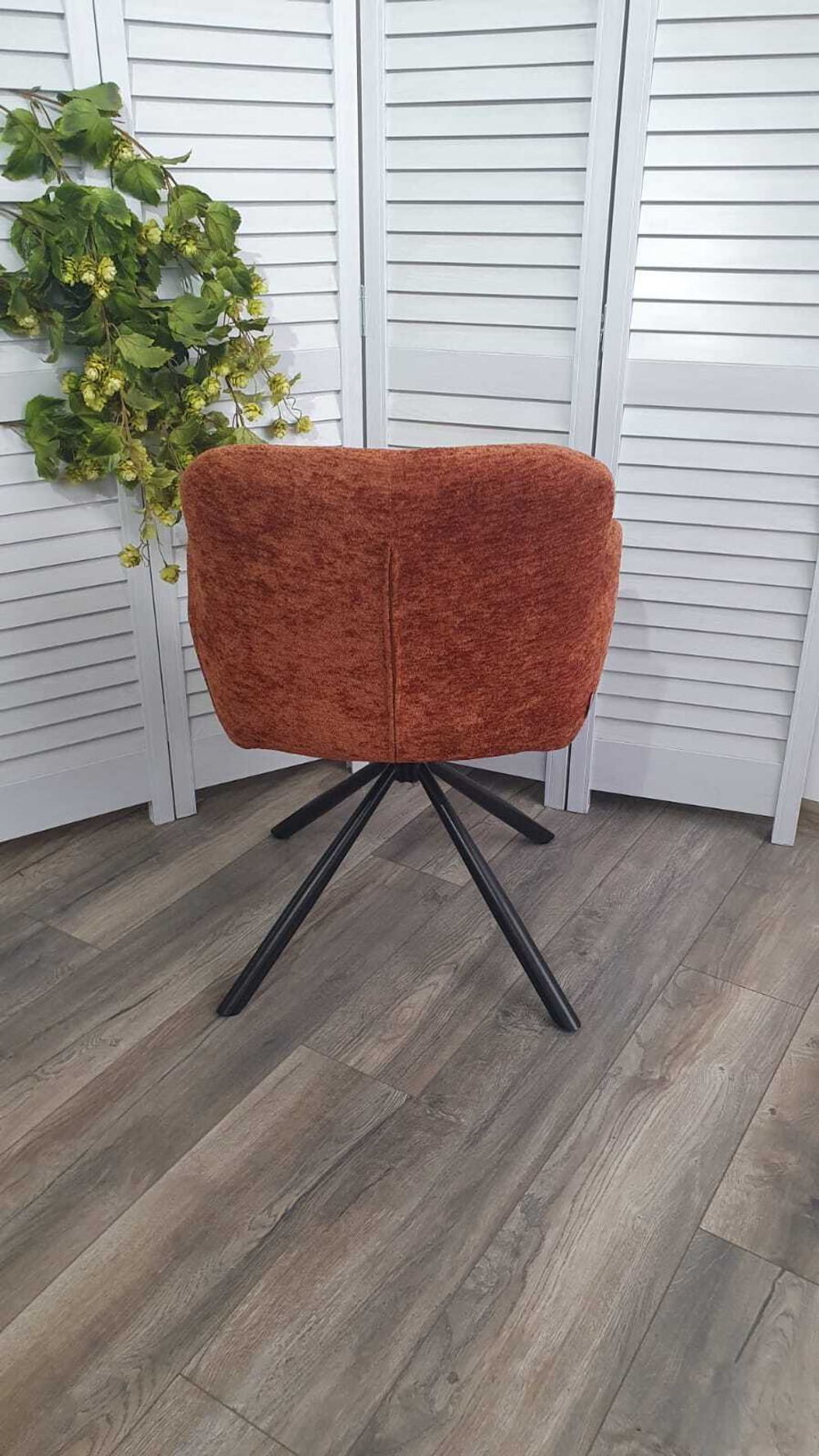 Стул KAROL 180 град. поворот. 3018-09 терракотовый, шенилл/ черный каркас, ®DISAUR