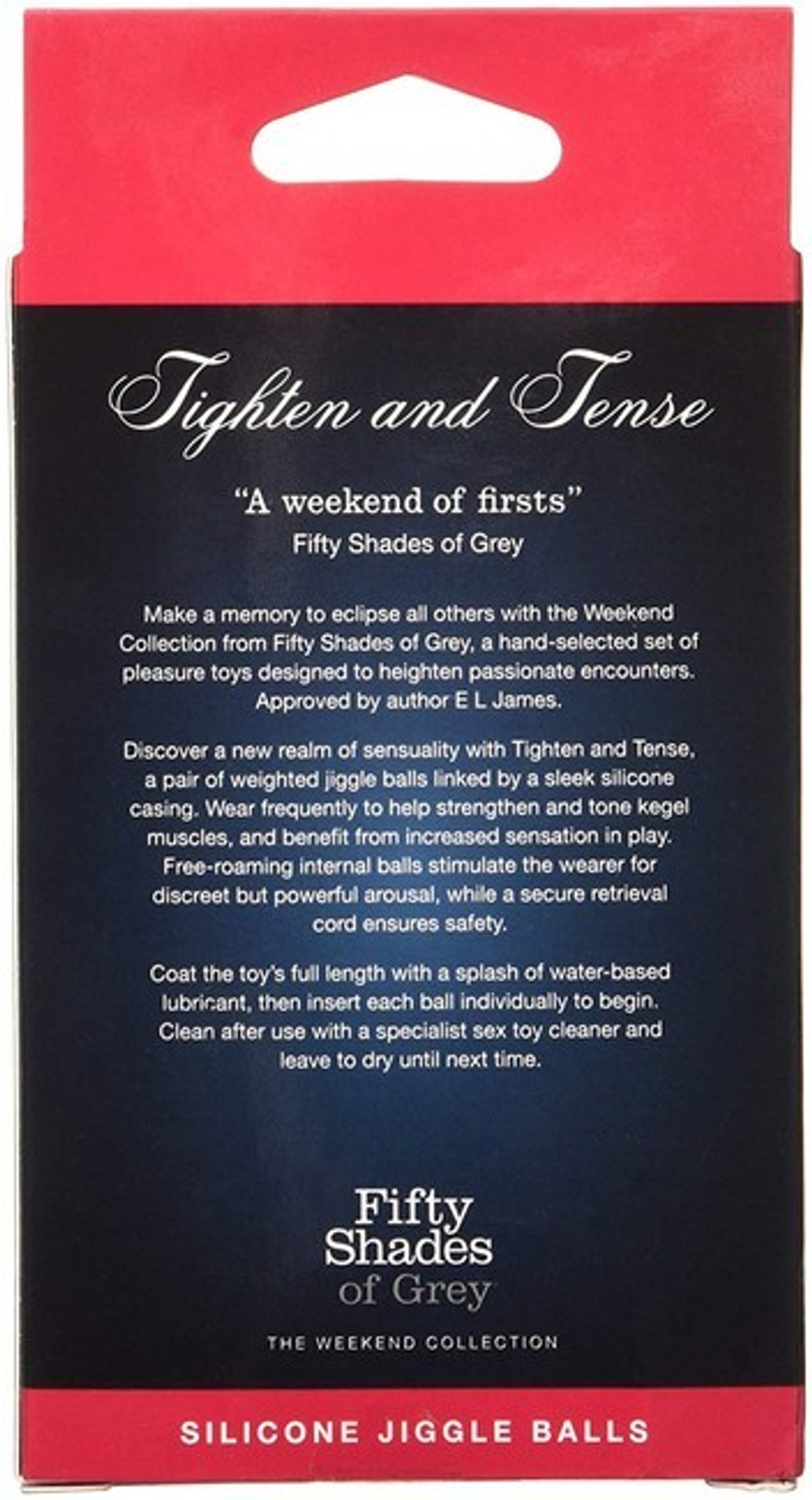 Вагинальные шарики со смещенным центром тяжести Fifty Shades Tighten and Tense (Цвет: черный)