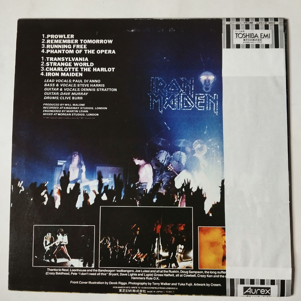 Винтажная виниловая пластинка LP Iron Maiden (Japan 1980) (Obi Copy) EMS-81327