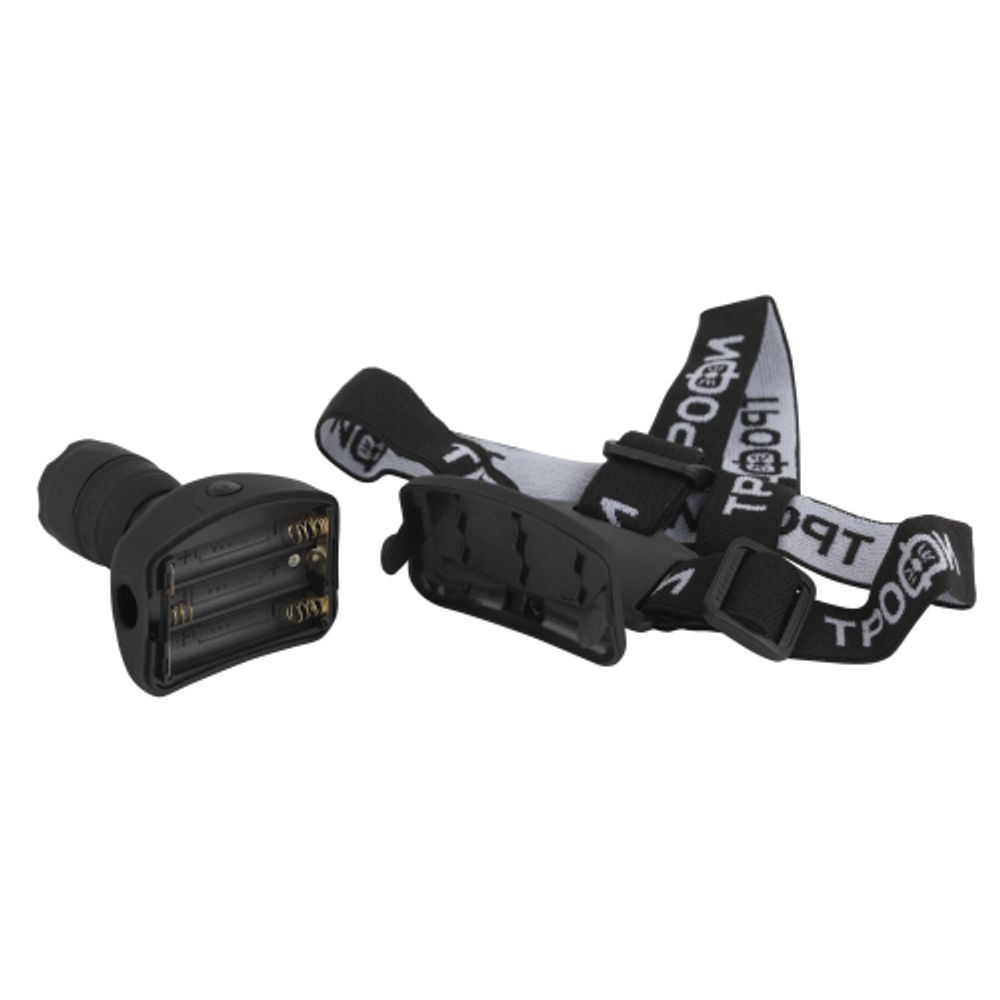 Фонарь налобный светодиодный Трофи Налобные GB-301 на батарейках мощный яркий 3 режима черный с регулируемым фокусом | Трофи