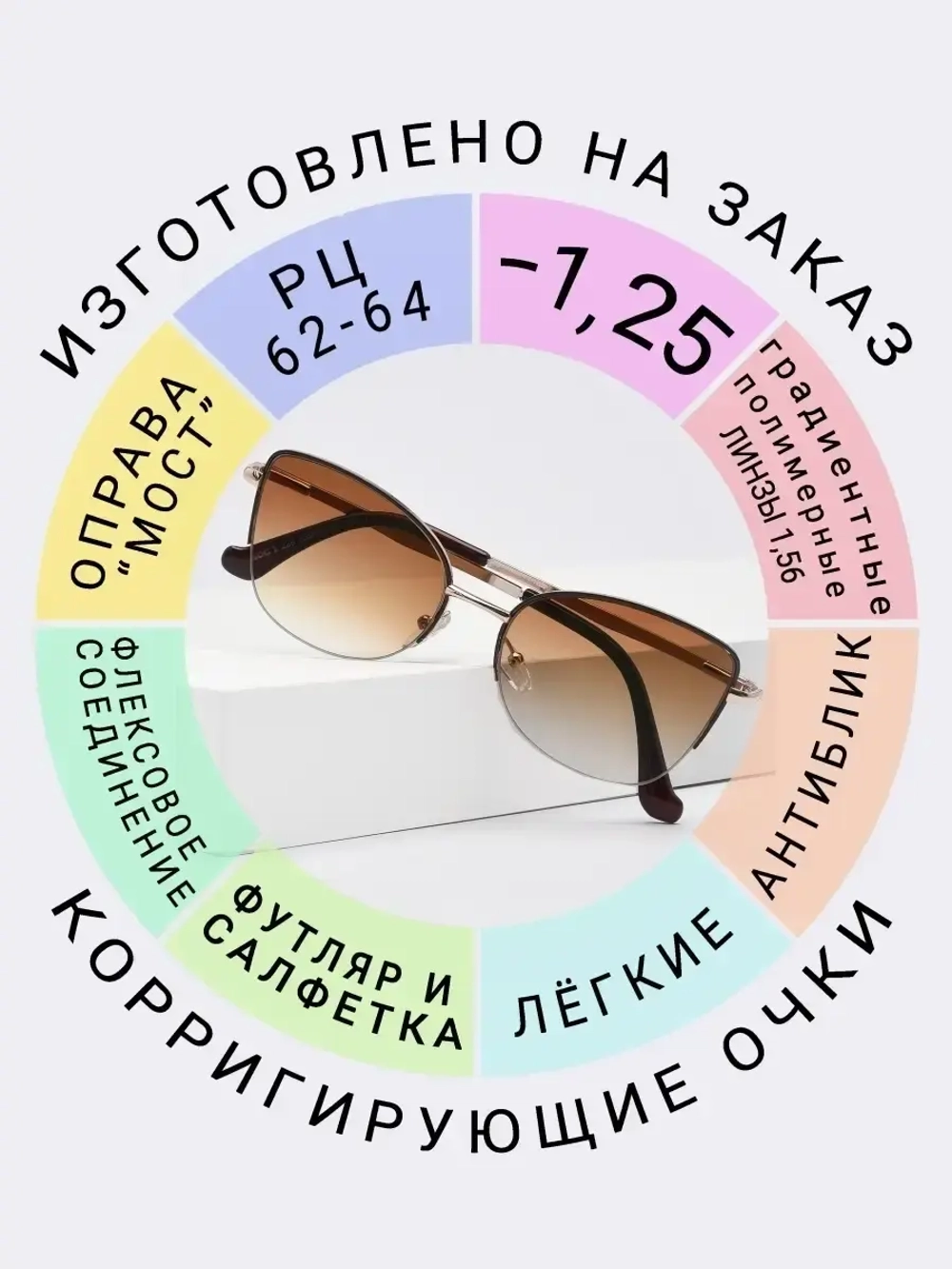 Очки для зрения -1.25 РЦ62-64
