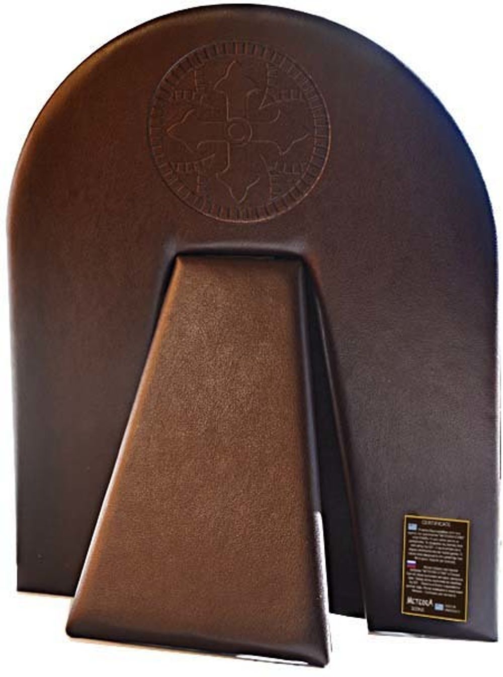 Матрона Московская. Икона в серебряном окладе на кожаном основании.Задник.