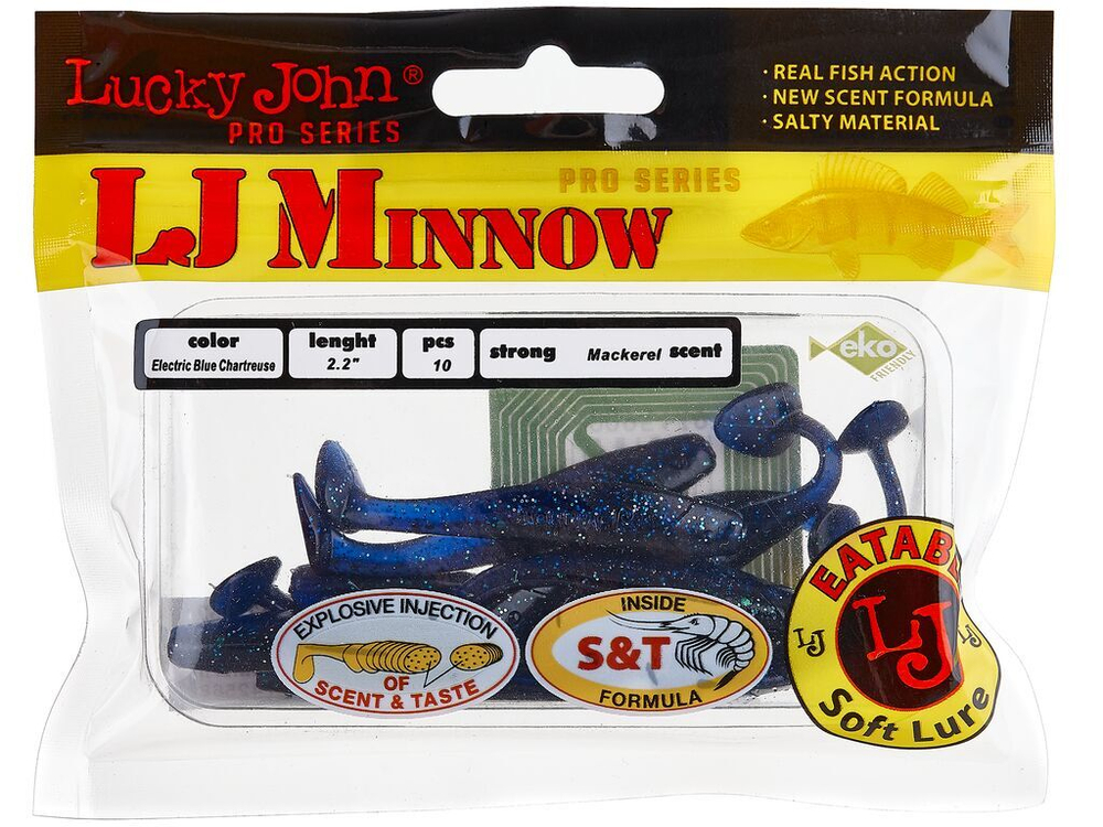 Виброхвосты съедоб. искусст. LJ Pro Series MINNOW 2.2in (05.60)/T52 10шт.