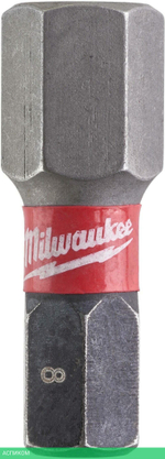 Бита Milwaukee Shockwave Hex8 25 мм 2шт (4932430898)