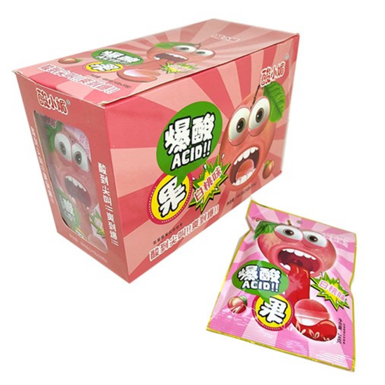 Леденцы кислые ACID!! со вкусом персика, 24гр