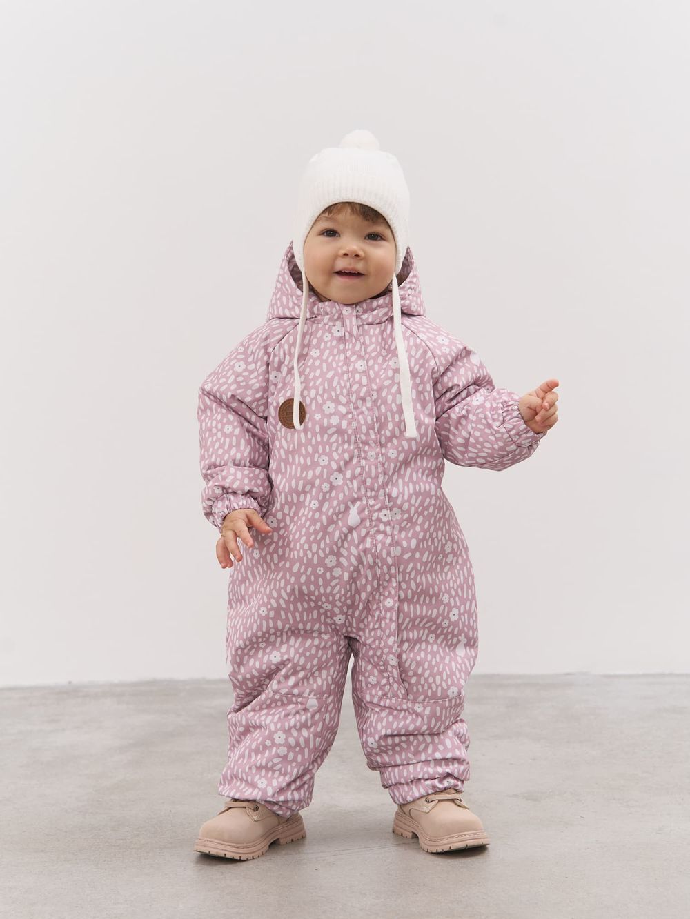 Комбинезон демисезонный мембранный "Солнечные зайчики - розовый" 0+