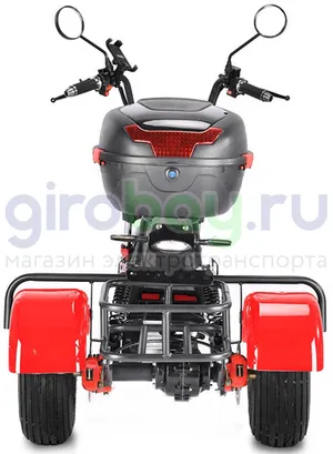 Электроскутер WHITE SIBERIA TRIKE MINI 1500W - Красный фото №5