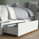 Каркас кровати с 4 ящиками для хранения - IKEA MALM, 200х180 см, белый, МАЛЬМ ИКЕА