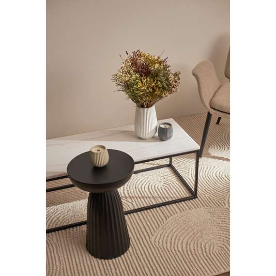 Столик журнальный Mayen, 90х40х35 см, белый мрамор/черный