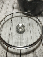 Кастрюля 5л АП Гранит стекл крышка под/упак к263аг