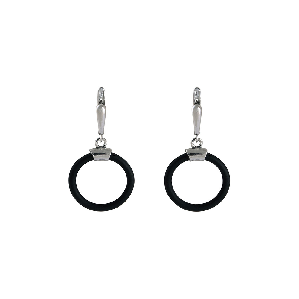 "Хиона 1" серьги в серебряном покрытии из коллекции "Эврика" от Jenavi  с английским замком