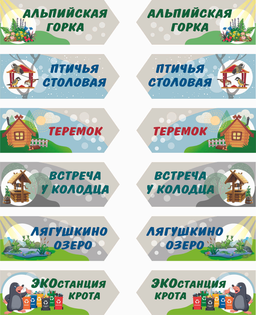 Указатели с названием видовой точки 1194