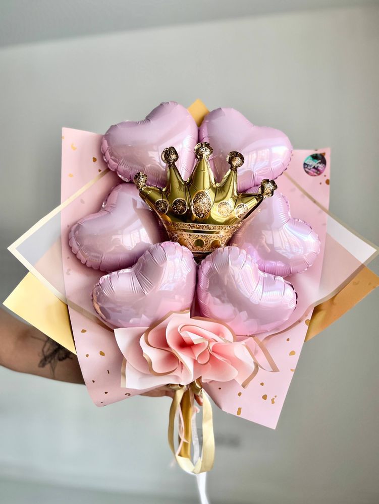 Букет из сердец нежно-розовый №3934