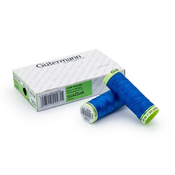 Нитки для тонких тканей Gutermann Extra Fine 150 (200 метров), 5 кат. | 959 голубой королевский
