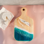 Доска разделочная из древесины сибирского кедра с эпоксидной смолой. RD65