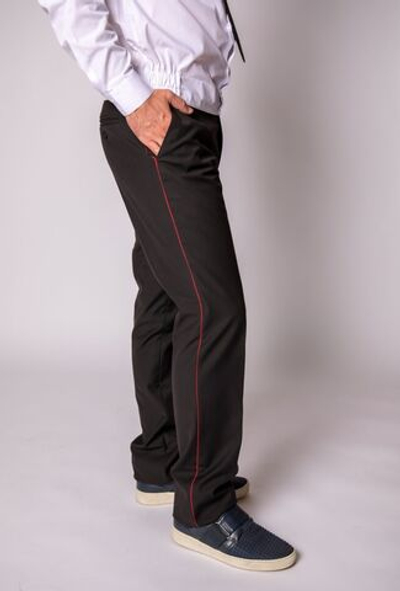 Брюки форменные казачьи милиция милицейские полиция полицейские полиция армия военные мвд кадетские юстиция с красным кантом мужские в офис на работу школьные черные классические классика теплые утепленные зимние на флисе