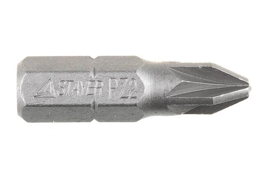 Биты STAYER, хвостовик C 1/4", PZ №2, 25мм, 50шт