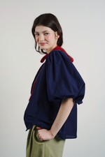 Блузка с рукавами-фонариками из батиста "Полярная звезда"