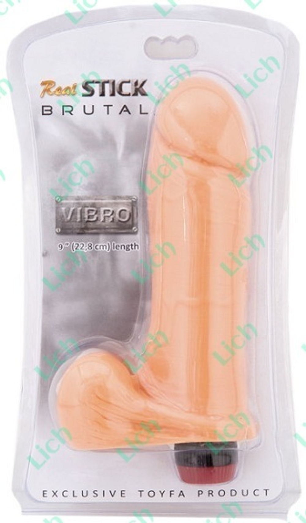 Классический вибратор телесного цвета, 22,8 см