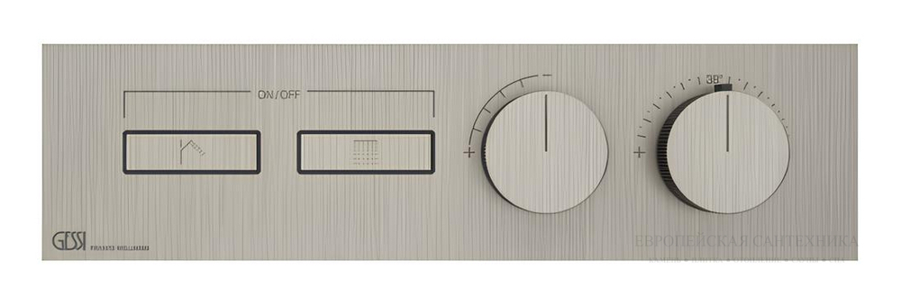 Термостат Gessi HI-FI, до 2-х функций одновременно, встраиваемый, цвет Finox Brushed Nickel