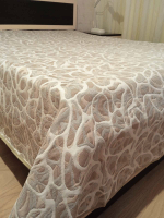 Покрывало жаккардовое двухстороннее Нежность 81-18 белый, беж, серый 2.0 (180х200)