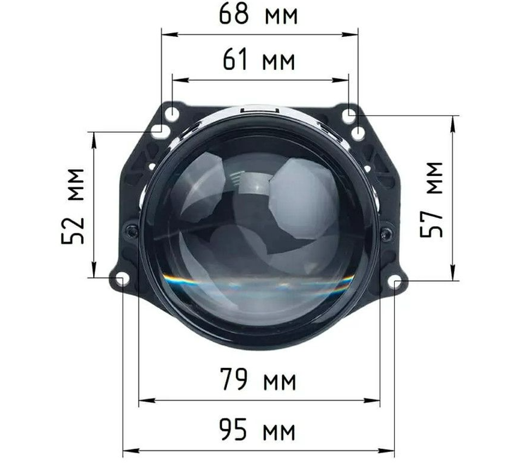 Билед модули Aozoom МИНИ-Q1 2024 3.0 дюйма, 2 чипа, 5500K, 12V, 53W/62W, крепление 3R (комплект, 2шт)