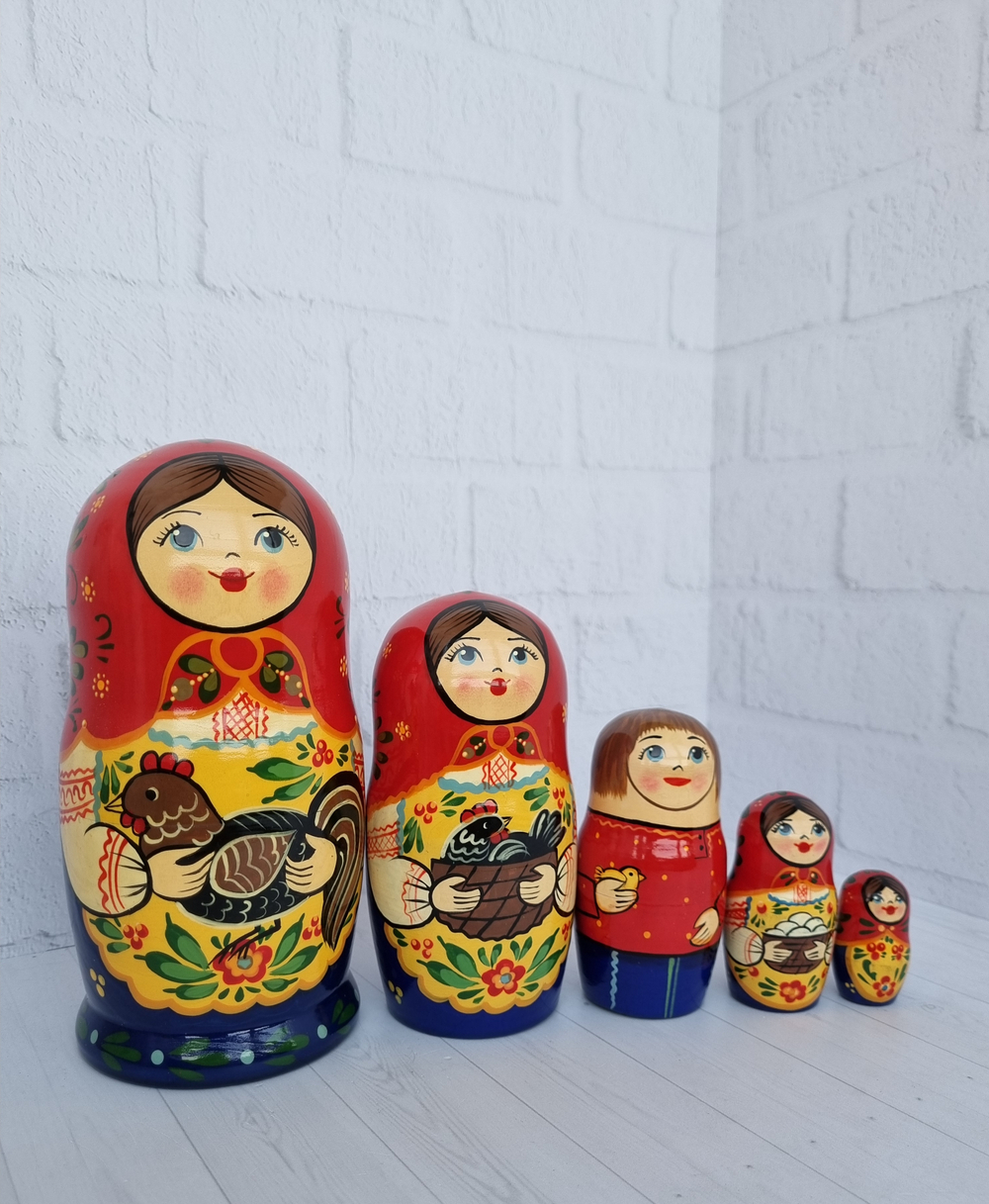 Матрешка "с курочкой" традиция 5мест