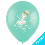 Воздушные шары Веселуха с рисунком Балерины, 100 шт. размер 12" #8122101