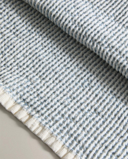 Zara Home - Банное полотенце с тонкой вафельной текстурой, синий, 90х150 см